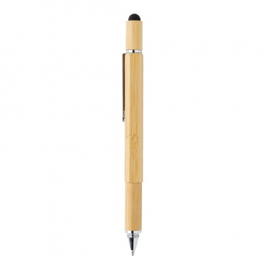 Logo trade promotional product photo of: Bamboo 5-in-1 toolpen
